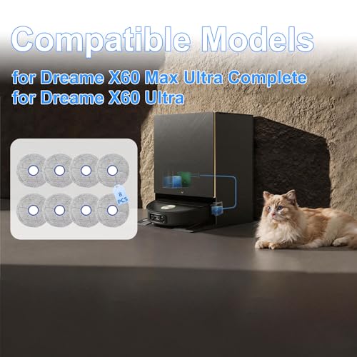 Mop Pad Accessories for Dreame X60 Max Ultra Complete Vacuum Cleaner