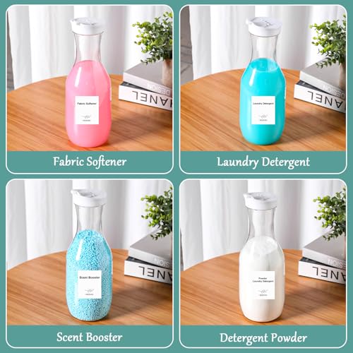 Laundry Detergent Dispenser BY VEGEVIGI, 54OZ Laundry Soap Disepenser, Liquid Laundry Detergent Container Organizer, Plastic Fabric Softener and Powder Detergent Dispenser, 3PACK - color: 3p