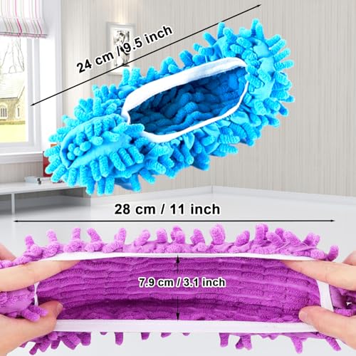 20 Pcs Mop Slippers,10 Pairs Mop Socks,Microfiber Mop Shoes