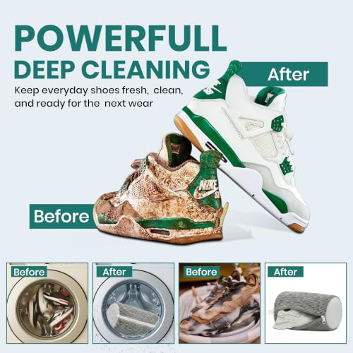 2 Pack Heavy Duty Shoe Washing Machine Bags, 440g Reusable Sneaker Laundry Bags with Auto-Lock Zipper for Sneakers, Slippers & Boots – New2026