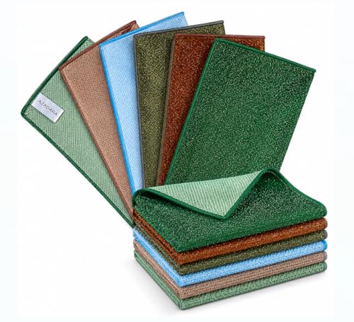 Dual-Sided Microfiber Cleaning Cloths, 11.81" x 11.81", 12 Pack - size: 11.81 inches