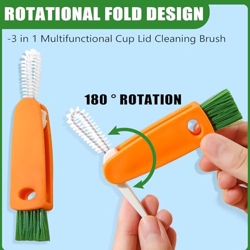 Cup Lid Gap Cleaning Brush 3PCS Bottle Brushes 3 in 1 Cup Lid Gap Cleaner Crevice Cleaning Brush Home Kitchen Crevice Cleaning Tools (3PCS Style 1) - color: 3pcs Style 1