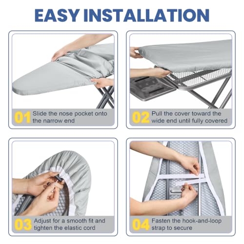 Ironing Board Cover and Pad for Standard Size 15" x 54", Blue - color: Blue, size: 15x54