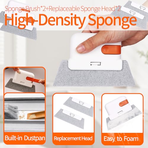 11PCS Window Track Cleaning Tool - Deep Clean Groove Gap Cleaning Brush Kit - size: Upgrade 11Pcs