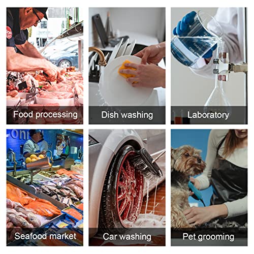 Surblue Waterproof Apron Chemical Resistant Work Safe Clothes (black) - color: Black