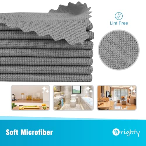 Orighty Microfiber Cleaning Cloth Bulk, 100 Pack, 11.5x11.5 inch, Grey - color: Grey, size: Pack of 100