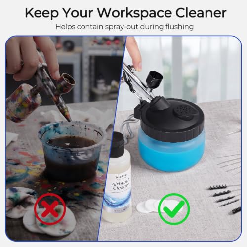 Nicpro Airbrush Cleaning Kit, 4 x 4 fl oz / 120 ml Airbrush Cleaner - size: 16 fl oz