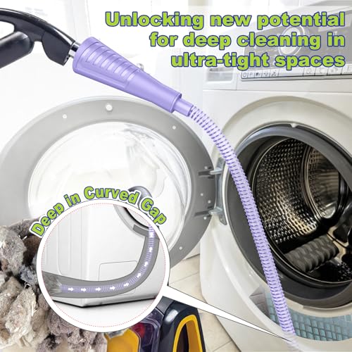 Sealegend 2Pcs Dryer Vent Cleaner Kit - Vacuum Attachment & Brush Purple - color: Purple