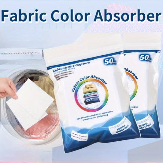 Color Catcher Sheets for Laundry, Dye Trapping & Color Absorber Sheets, Up to 200 Loads (100 Sheets), Prevent Color Bleed & Stains, Sensitive Skin Safe, Essential for College Dorms & Apartment