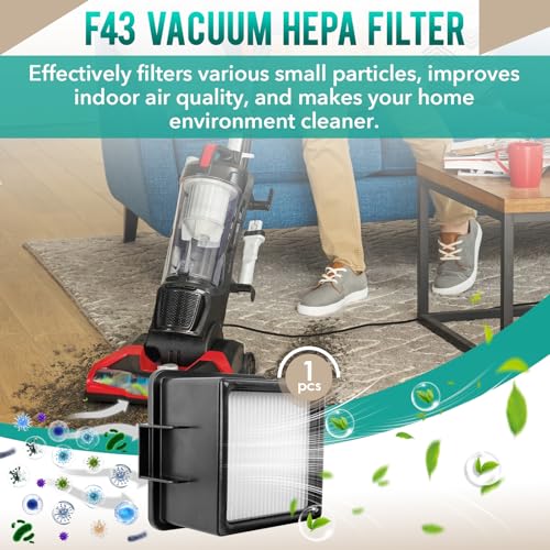 F43 Vacuum Filter Kit Compatible with Dirt Devil UD20005 UD20010 - size: 1-Pack