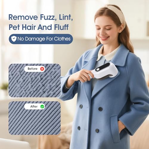 Electric Fabric Shaver Defuzzer - Rechargeable Lint Remover with LED Display, 2-Speed Sweater Pill Remover for Clothes Couch Blanket - size: Premium