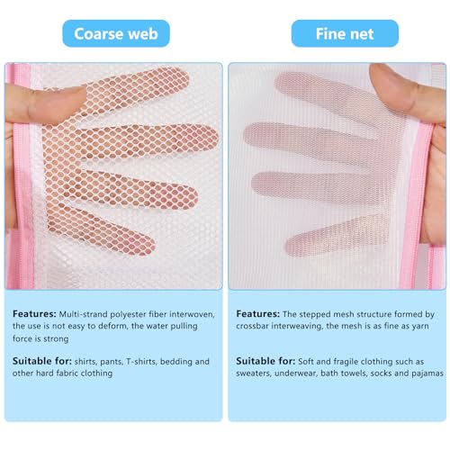 Upgraded Coarse Mesh Laundry Bag - Wash Delicate Lingerie, Garment & Shoe Storage, Travel Essentials - Durable & Breathable,4Pcs, MIAETFH - color: 4-Pack Coarse Web