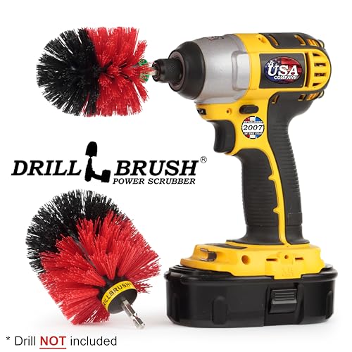 Bird Bath Cleaning Brush - Concrete Cleaning Brushes - Brick Brush - color: Red