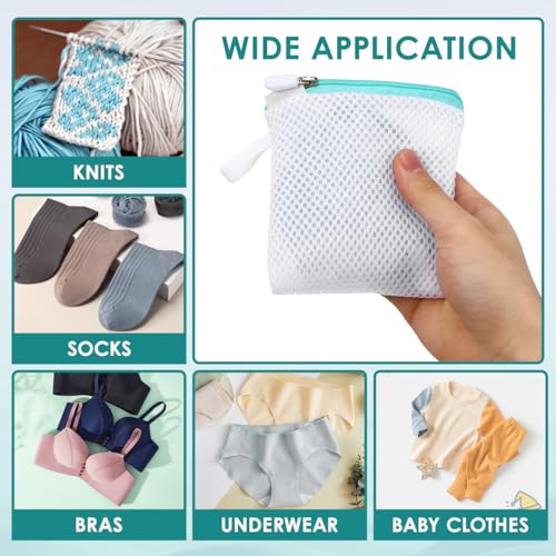 PRETYZOOM 6-Piece Mesh Laundry Bags for Delicates Washing Machine Organiser Pouch Foldable Storage Travel Home Use to Protect Garments Separate Dirty Clothes