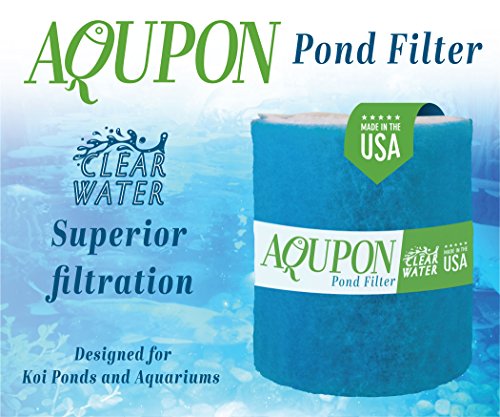 Koi Pond Filter Media Pad - Cut to Fit Roll (Dye-Free/Blue Bonded) - 1.25 Inch Thickness (12 ft, Blue) - color: Blue, size: 12 ft