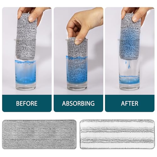 4 Pack Mop Replacement Pads Compatible with Joymoop Flat Mop - color: 4 Pack