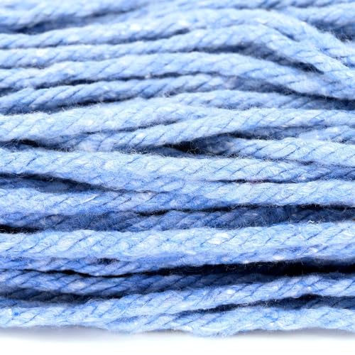 24 oz Loop-End Cotton Mop Head, Heavy Duty Mop Refill with 6 Inch Headband, Replacement Head for Home, Industrial & Commercial Use (Blue) - color: 24oz-blue