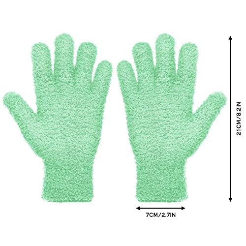 Patelai 2 Pairs Microfiber Gloves for Plants,Blue, Grass Green,X-Large - color: Blue, Grass Green, size: X-Large