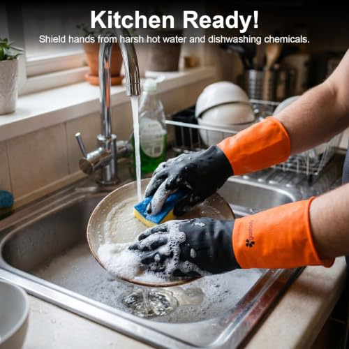 Gastody™ - Chemical Resistant Gloves, Reusable,Heavy Duty Safety Work Gloves,Resist Acid,Oil,Alkali - S-M-L-XL-XXL Size - size: X-Large, style: Chemical Gloves Set of 2 Pairs