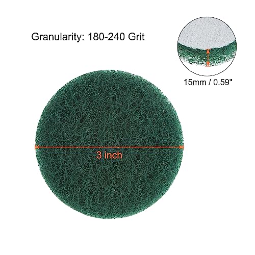 HARFINGTON 8pcs Drill Power Brush 3 inch Tile Scrubber Scouring Pads 180-240 Grit for Bathroom Kitchen Household Cleaning - color: Green, size: 180-240 Grit