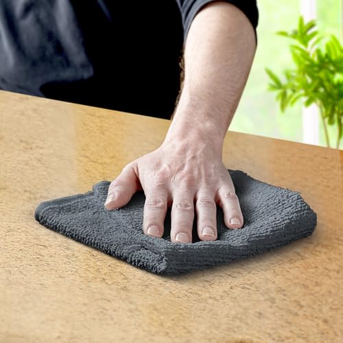 Avalon Towels Bar Towels (Pack of 120) Size 14x17 Inches – 100% Cotton, Absorbent and Reusable Cleaning Rags, Multipurpose Cleaning Towels, Terry Cloth Rags, Durable Shop Rags (Grey) - color: Grey, size: Pack of 120