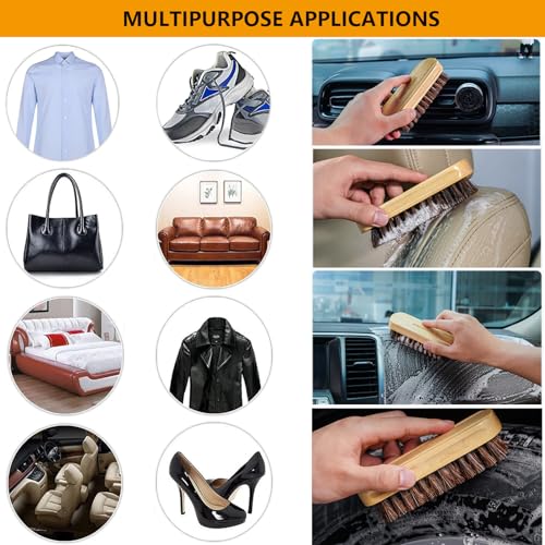 Horsehair Laundry Stain Brush Clothe Brush Shoe Soft Bristle Cleaning Brush
