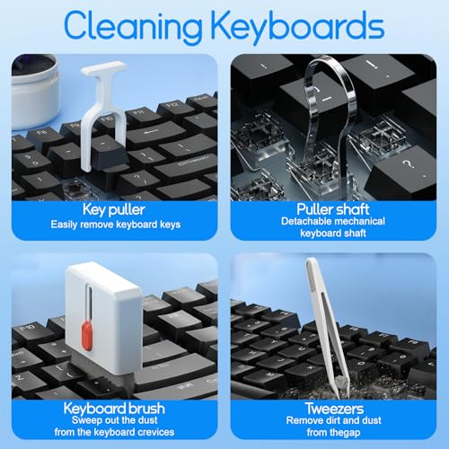 32-in-1 Keyboard Cleaning Kit iPhone Charging Port Speaker Cleaner - color: White