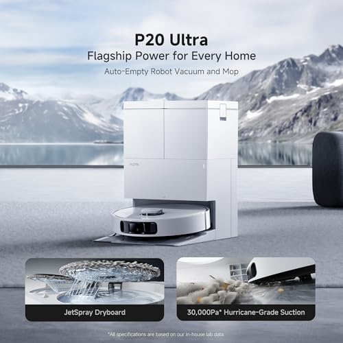 MOVA P20 Ultra 2026 New Robot Vacuum and Mop 30,000Pa Suction Edge Cleaning - color: P20 Ultra