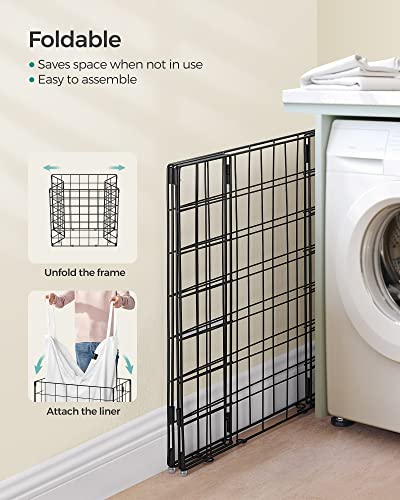 SONGMICS Laundry Hamper, Collapsible, 29 Gal. (110L) - color: Cream White, size: 110 L