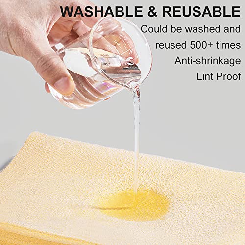 100 PCS Glasses Clean Cloth Suede, Lens Clean Cloth for Lenses, Glasses, Screens, Cameras, iPad, iPhone, Eyeglasses (6"x7", 100PCS/Light Yellow) - color: 100pcs/Light Yellow