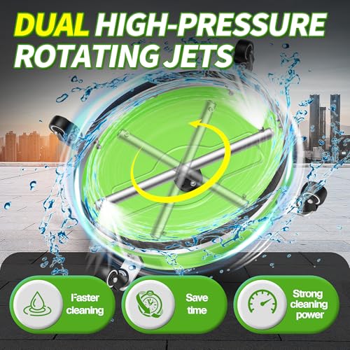 LidoDola 19'' Pressure Washer Surface Cleaner Green, Power Washer Accessory - size: 19 INCH GREEN