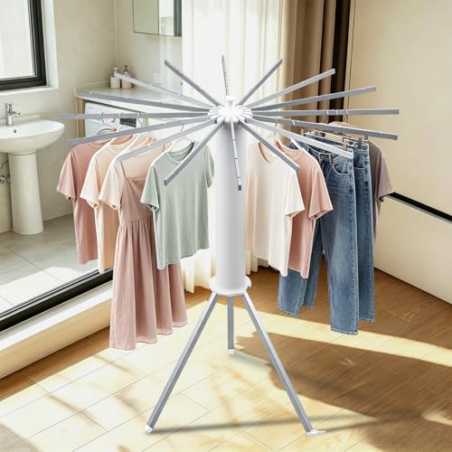 Tripod Foldable Clothes Rack,Garment Rack Portable with Collapsible Design