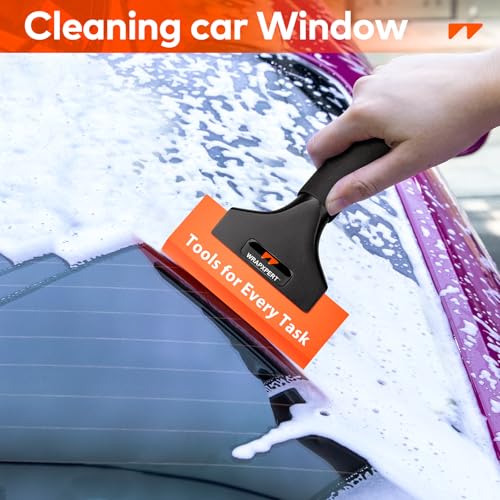 WRAPXPERT Window Tint Tools 2Pack, Small Squeegee 5 inch & Mini Squeegee for Car Window, Rubber Scraper Kit for Front Windows Rear Glass, Auto Car Glass Film Installation - size: 2 Pack
