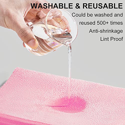 100 PCS Glasses Clean Cloth Suede, Lens Clean Cloth for Lenses, Glasses, Screens, Cameras, iPad, iPhone, Eyeglasses (6"x7", 100PCS/Pink) - color: 100pcs/Pink