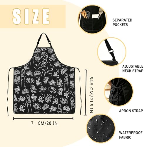 JXGZSO Cartoon Princess Themed Gift Princess Fans Merch Apron