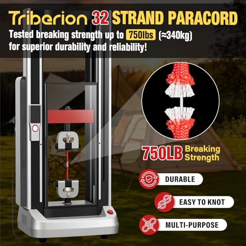 Paracord Rope 750 lb - 500ft 5/32" Parachute Cord 4MM 12-Strand para Cord - Heavy Duty Spool String for Survival,Camping Gear, Survival Bracelet, Clothesline - Red - color: Red, size: 500ft