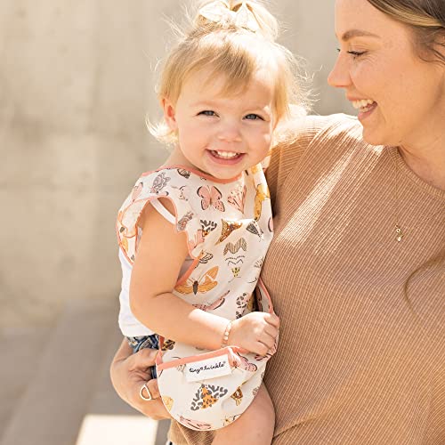 Tiny Twinkle Mess Proof Baby Bib for Girls | Waterproof Toddler Bib for Eating | Baby Apron for Feeding | Machine Washable | Perfect Shower Gift (Flutter, 6–24M) - color: Flutter, size: Small 6-24 Months
