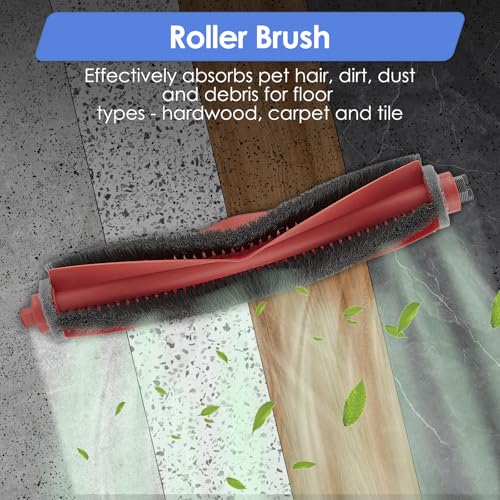 (14 Pack) Q10 X5+ Replacement Parts Compatible with Roborock Q10 X5+ Robot Vacuum Cleaner, 1 Roller Brush, 4 Side Brushes, 3 HEPA Filters, 3 Dust Bags, 3 Mop Pads, Accessories Kit - color: Q10 X5+ Accessories kit(14 Pieces)