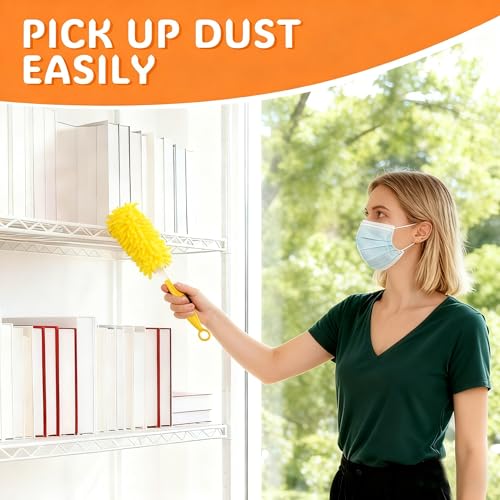 Reusable Duster Refill Compatible with Swiffer, Washable - color: 4 Pack (Yellow)