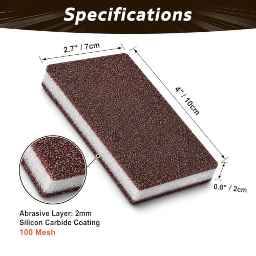 Carborundum Heavy Duty Scouring Sponges, 0.4" 8 Count - size: 0.4" 8 Count