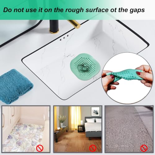 Bovinde Hair Drain Catcher,Square Cover for Shower 2 Pack (Green) - color: Green