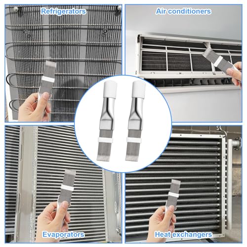 2pcs Air Conditioner Fin Comb, Coil Cleaner Straightener Tool