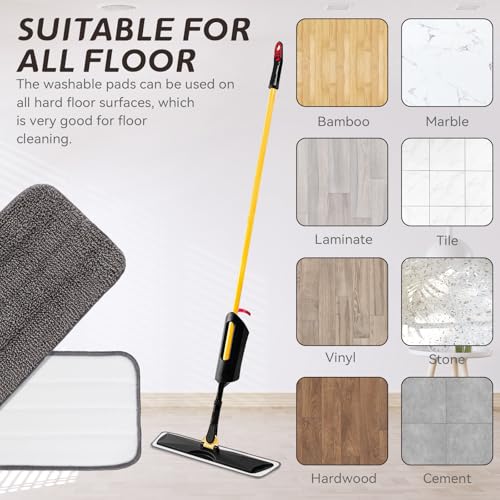 Replacement Mop Pads Fit for Rubbermaid Commercial 18" and 17" Mops - 10 Pack Wet & Dry Commercial Cleaning Reusable Refills Fit for Any Microfiber Flat Mop System 18" and 17" - Gray - color: 18 Inch-10pack-gray