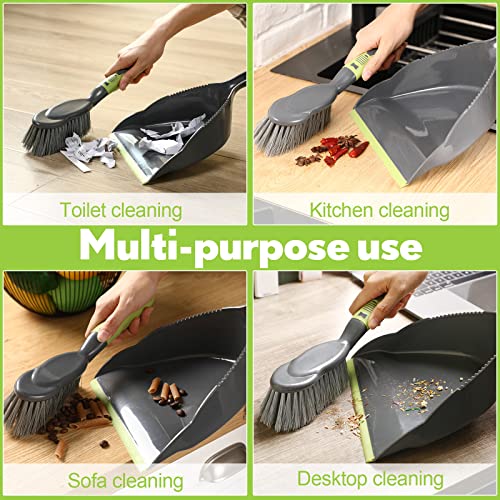 Zopeal 4 Set Dustpan and Brush Set, Small Handheld Broom for Home Kitchen