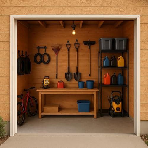 4 Pack Garage Hooks Heavy Duty, Garage Tool Organizer Wall Mount - color: 4 Pack/Black