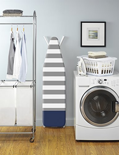Whitmor Reversible Ironing Board Cover and Pad 54.0x15.0, Gray Blue (Pack of 6) - color: Gray Blue, size: 54x15 Inches (Pack of 6)