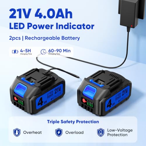 The Original 3-in-1 Design Cordless Portable Washer (Wash, Blow & Vacuum), Battery Operated Car Cleaner from Interior to Exterior, Handheld Mini Car Washer 1200PSI with Foam Pot, Dual Battery