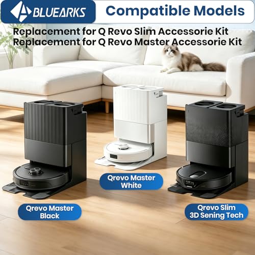 26Pcs Accessories Kit,Compatible with Roborock Qrevo Master/Qrevo Slim Robot Vacuum 2 Roller Brush,6 Mop Pads,4 Hepa Filters,6 Side Brush,6 Vacuum Bags,Master Replacement Parts - size: 26Pcs for Qrevo Slim / Master Part