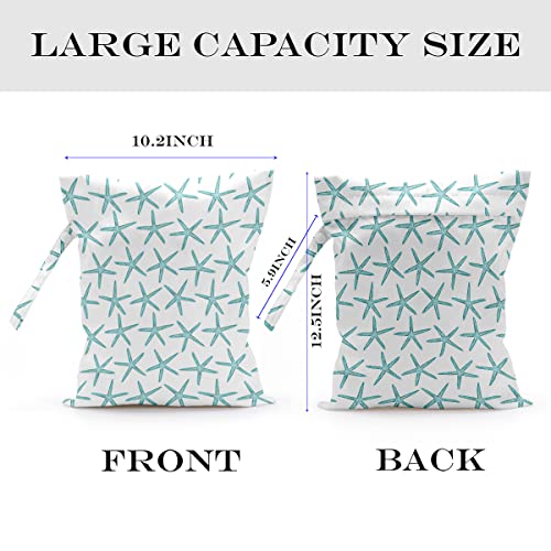 Wet Bag, Wet Dry Bag, Wet Bag for Swimsuit, Travel, Beach, Pool, Diapers, Dirty Yoga Gym Clothes, Makeup Bag, Waterproof Reusable Beach Bag Ocean Decor Starfish Sea Horse Anchor - color: starfish-12