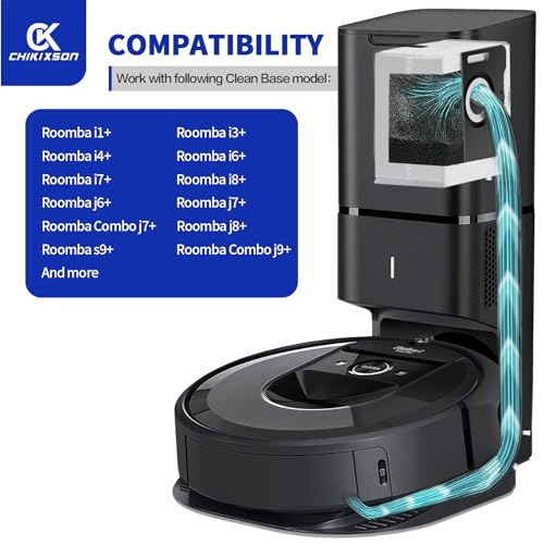 Reusable Vacuum Bags for All iRobot Roomba I & S & J Series Clean Base, 3 Pack, Zipper (New Version) - color: NEW-3 Pack